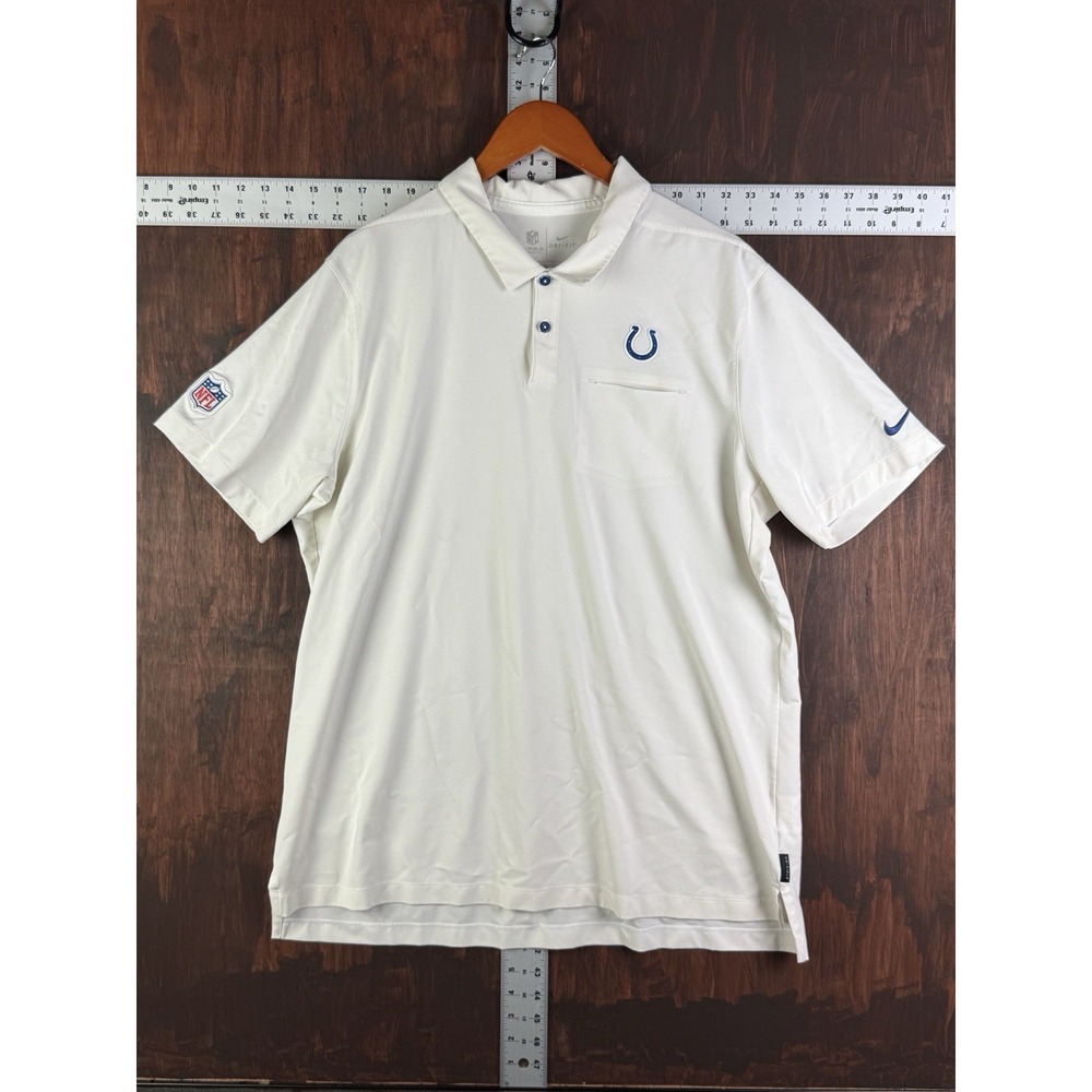 NIKE INDIANAPOLIS COLTS DRI-FIT‎ SIDELINE SHORT SLEEVE TOP SHIRT WHITE MENS XL